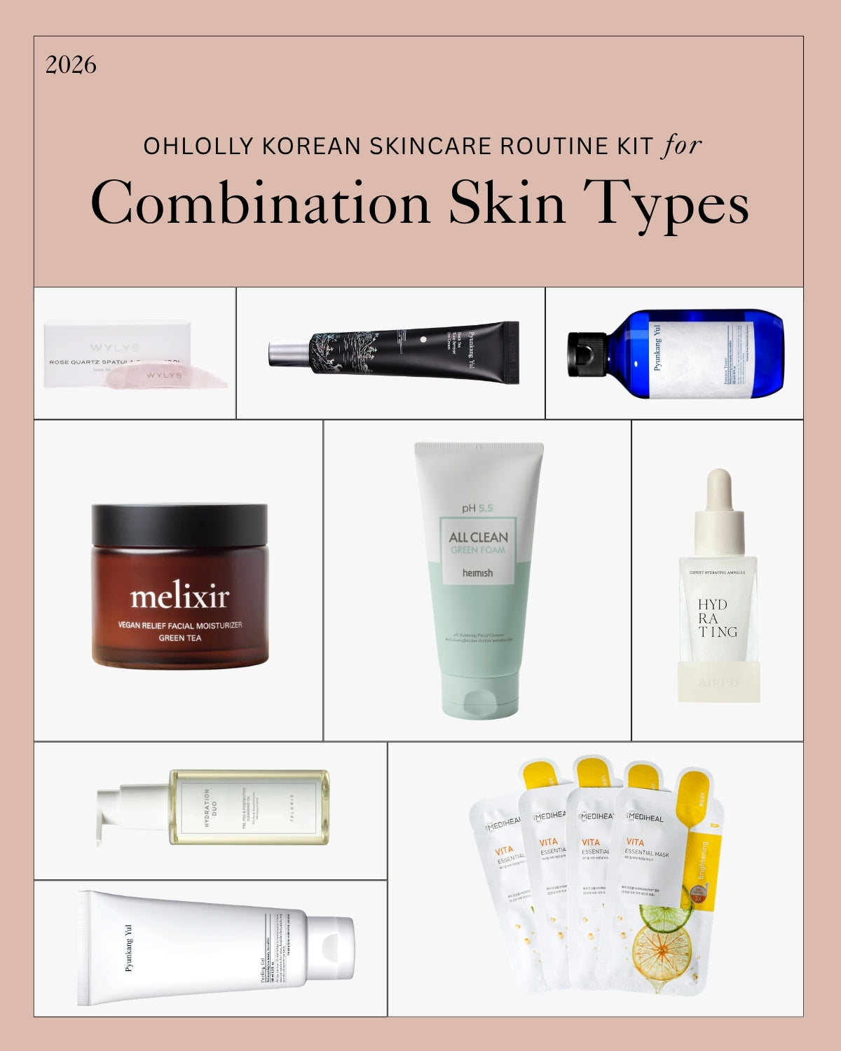 Korean Skincare Kit for Combination Skin Types
